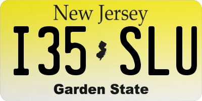NJ license plate I35SLU