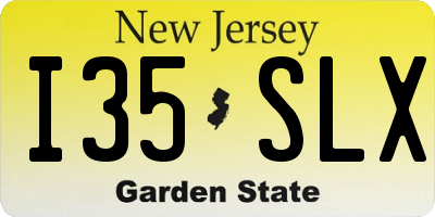 NJ license plate I35SLX