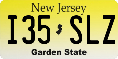 NJ license plate I35SLZ