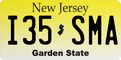 NJ license plate I35SMA