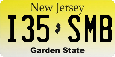 NJ license plate I35SMB