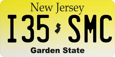 NJ license plate I35SMC