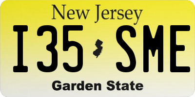 NJ license plate I35SME