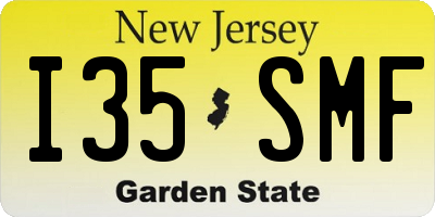 NJ license plate I35SMF