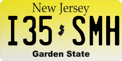 NJ license plate I35SMH