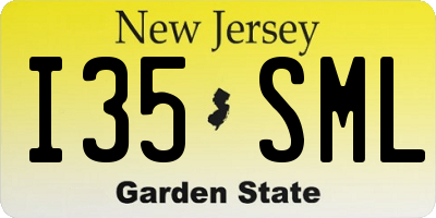 NJ license plate I35SML