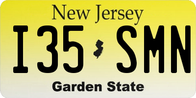 NJ license plate I35SMN