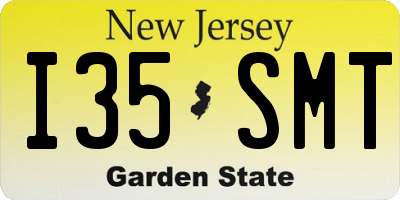 NJ license plate I35SMT