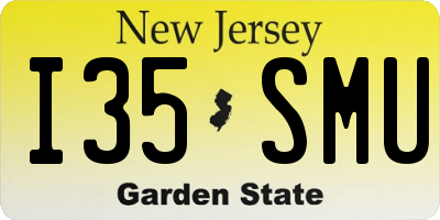 NJ license plate I35SMU