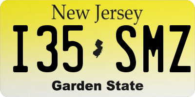 NJ license plate I35SMZ