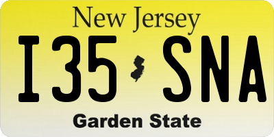 NJ license plate I35SNA