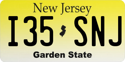 NJ license plate I35SNJ