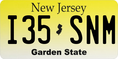NJ license plate I35SNM