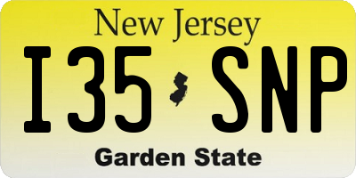 NJ license plate I35SNP