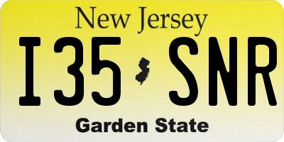 NJ license plate I35SNR