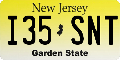 NJ license plate I35SNT