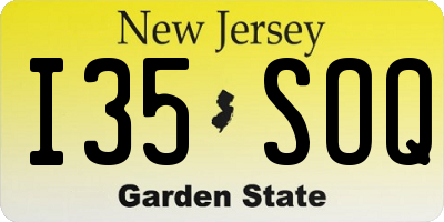 NJ license plate I35SOQ