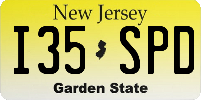 NJ license plate I35SPD