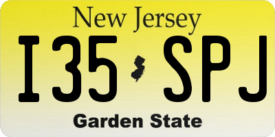 NJ license plate I35SPJ