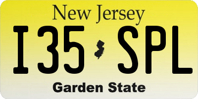 NJ license plate I35SPL