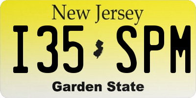 NJ license plate I35SPM