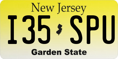NJ license plate I35SPU