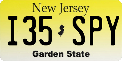 NJ license plate I35SPY