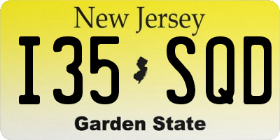 NJ license plate I35SQD