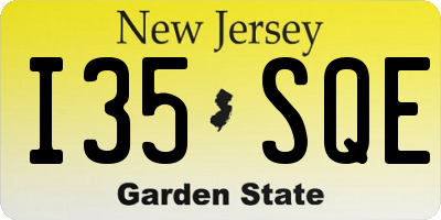 NJ license plate I35SQE
