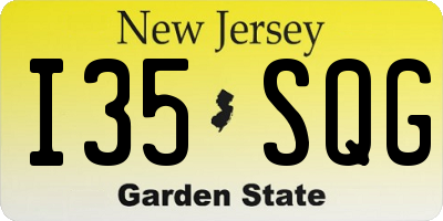 NJ license plate I35SQG