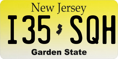NJ license plate I35SQH