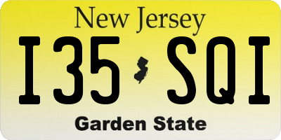 NJ license plate I35SQI