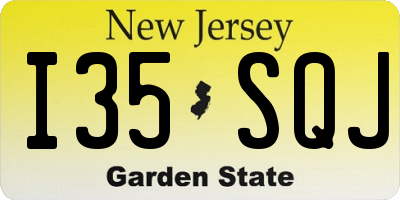 NJ license plate I35SQJ