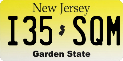 NJ license plate I35SQM