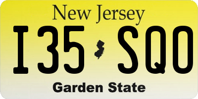 NJ license plate I35SQO