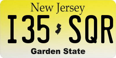 NJ license plate I35SQR