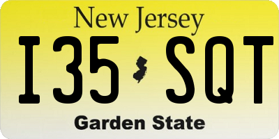 NJ license plate I35SQT