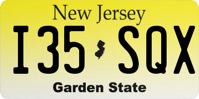 NJ license plate I35SQX