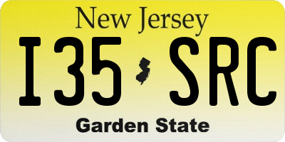 NJ license plate I35SRC