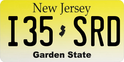 NJ license plate I35SRD