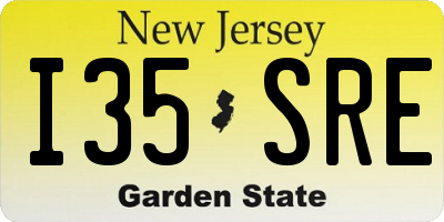 NJ license plate I35SRE