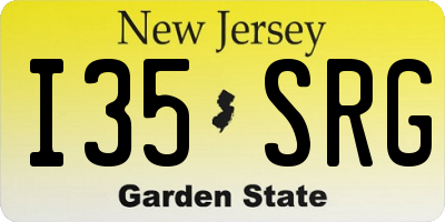 NJ license plate I35SRG