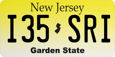 NJ license plate I35SRI