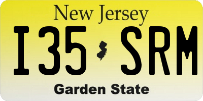 NJ license plate I35SRM