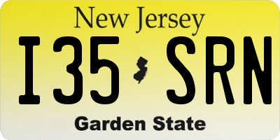 NJ license plate I35SRN