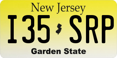 NJ license plate I35SRP