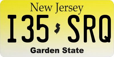 NJ license plate I35SRQ