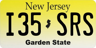 NJ license plate I35SRS