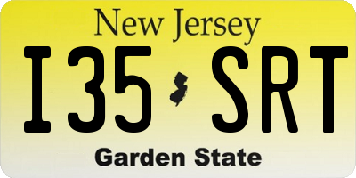 NJ license plate I35SRT