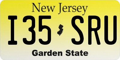 NJ license plate I35SRU